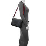 Gucci GG Supreme Monogram Appia Calfskin Web Flap Messenger Handbags Gucci