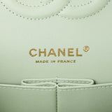 Chanel Light Mint Green Caviar Medium Classic Double Flap Handbags Chanel