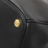 Prada Black Saffiano Large Galleria Double Zip Tote Handbags Prada