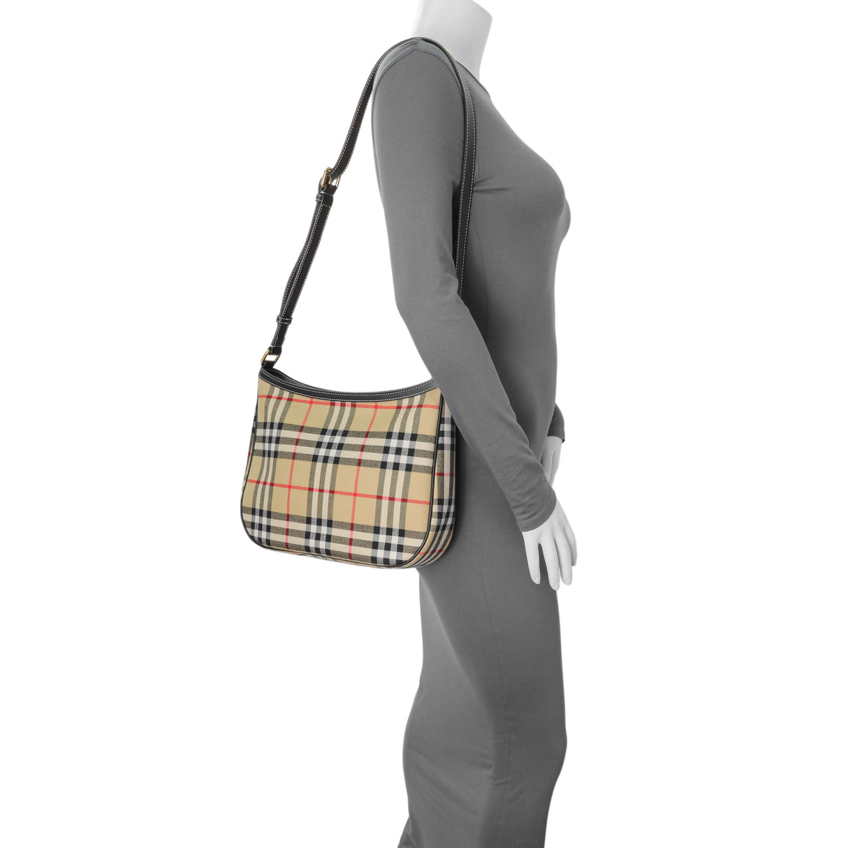 Burberry Vintage Black Nova Check Shoulder Bag Handbags Burberry