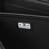 Chanel Black Quilted Caviar Large Boy Gusset Flap Wallet Accessories Chanel