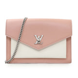 Louis Vuitton Pink Calfskin Mylockme Chain Pochette Handbags Louis Vuitton