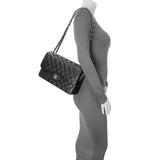Chanel Black Caviar Jumbo Classic Double Flap Handbags Chanel