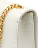 Saint Laurent Crema Soft Grain De Poudre Small Classic Monogram Kate Tassel Satchel Handbags Saint Laurent