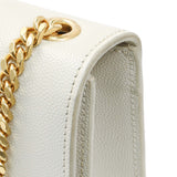 Saint Laurent Crema Soft Grain De Poudre Small Classic Monogram Kate Tassel Satchel Handbags Saint Laurent