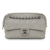 Chanel Grey Quilted Goatskin Chain Shoulder Bag Handbags Chanel