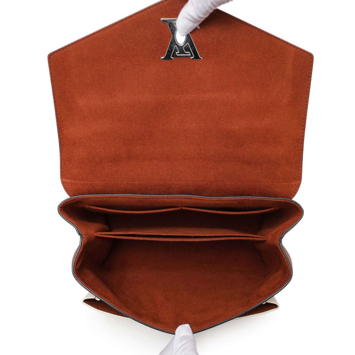 Louis Vuitton Caramel Creme Black Soft Calfskin My Lockme Top Handle Handbags Louis Vuitton