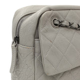 Chanel Grey Quilted Goatskin Chain Shoulder Bag Handbags Chanel