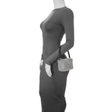 Alexander Wang Black Silver Mesh Crystal Rhinestone Mini Heiress Pouch Handbags Alexander Wang