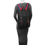 Gucci Black Techno Canvas Web Drawstring Backpack