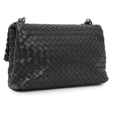 Bottega Veneta Black Nappa Intrecciato Small Olimpia Shoulder Bag Handbags Bottega Veneta