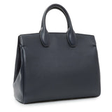 Salvatore Ferragamo Blue Calfskin Medium Studio Bag Handbags Salvatore Ferragamo