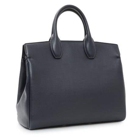 Salvatore Ferragamo Blue Calfskin Medium Studio Bag Handbags Salvatore Ferragamo