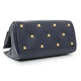 Salvatore Ferragamo Blue Calfskin Medium Studio Bag Handbags Salvatore Ferragamo