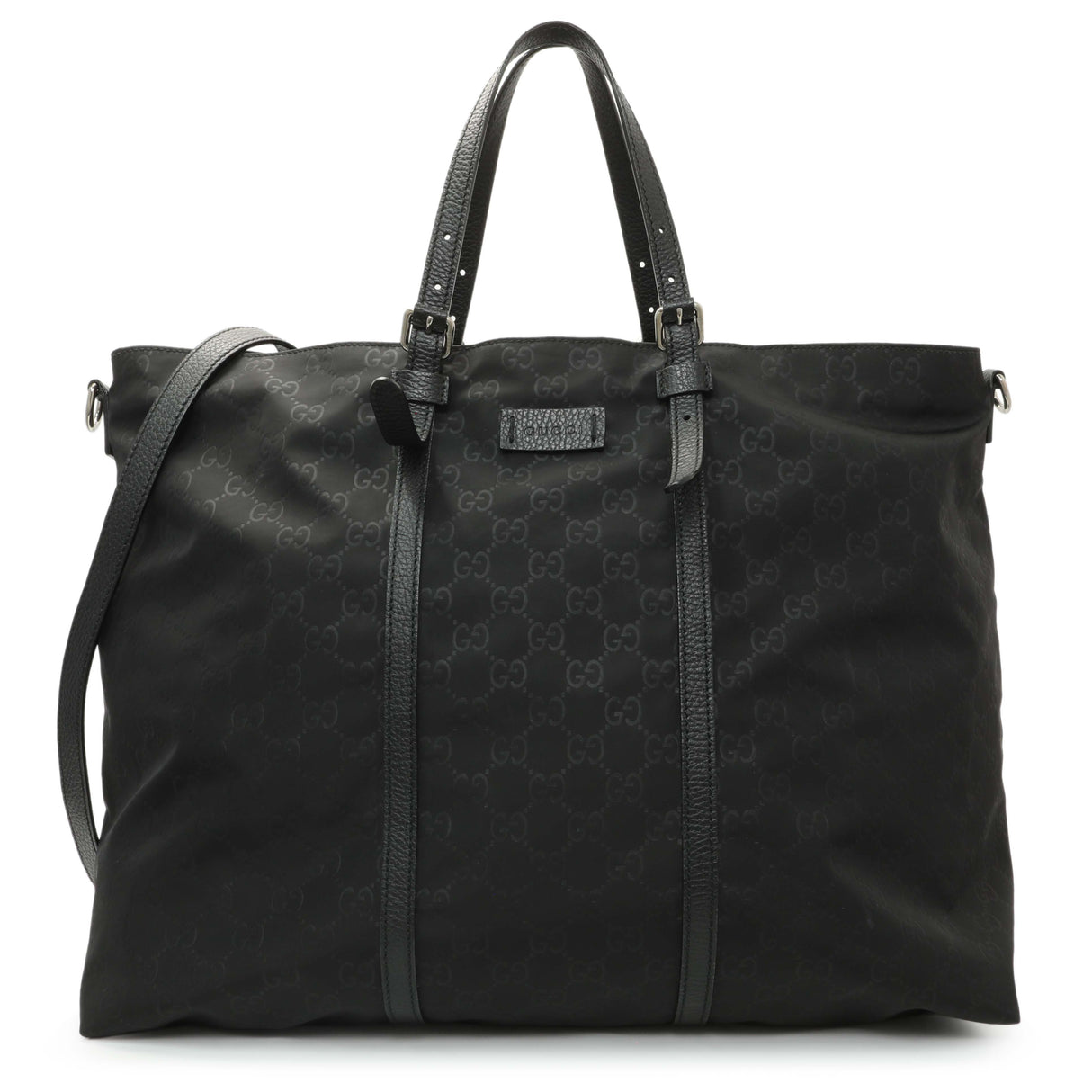 Gucci Black Nylon Monogram Tote Handbags Gucci