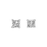 14K White Gold 0.54 Carat Princess Diamond Stud Earrings