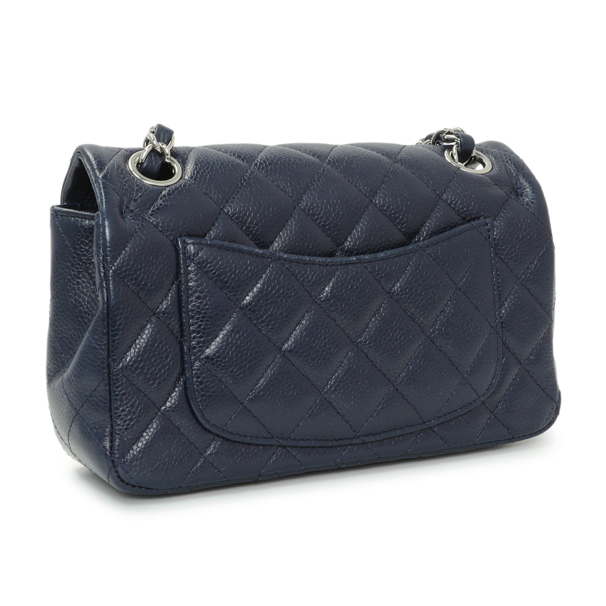 Chanel Navy Caviar Mini Rectangular Flap Handbags Chanel