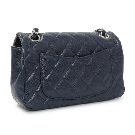Chanel Navy Caviar Mini Rectangular Flap Handbags Chanel