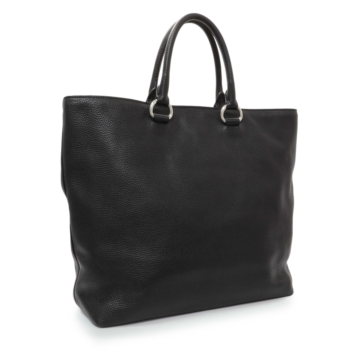 Prada Black Vitello Daino Tote Handbags Prada