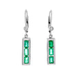 14K White Gold 2.08 Carat Emerald Drop Earrings Fine Jewellery Modaselle