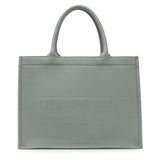Christian Dior Grey Calfskin Embossed Medium Book Tote