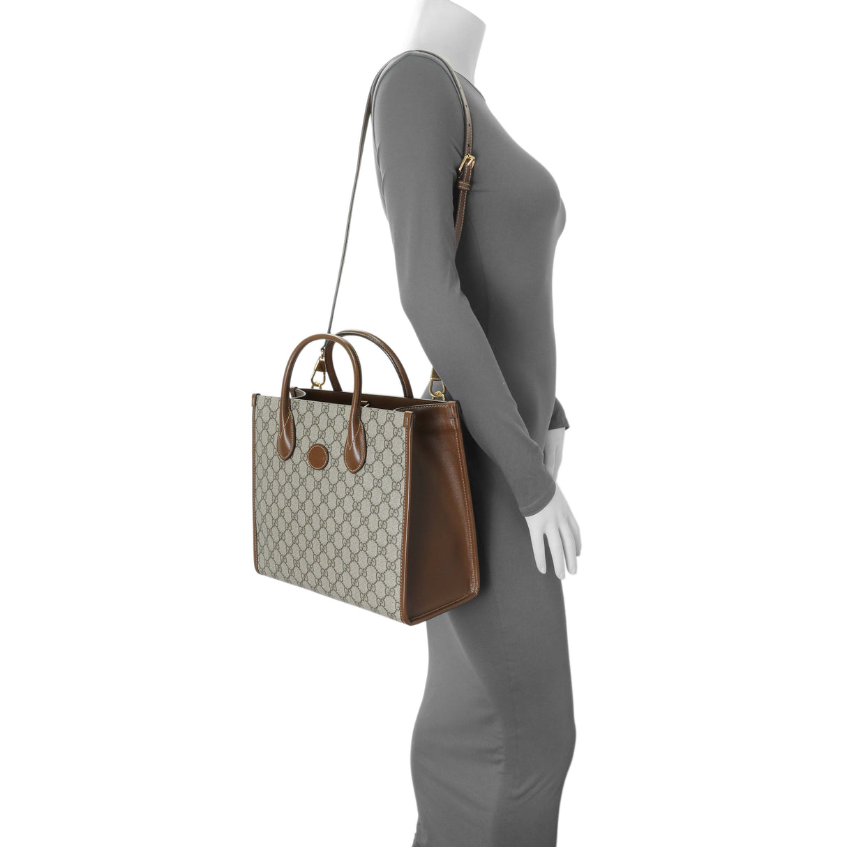 Gucci Supreme Canvas Retro Interlocking G Tote Handbags Gucci