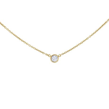 Tiffany & Co. 18K Yellow Gold Diamonds by the Yard Single Pendant Designer Jewellery Tiffany and Co
