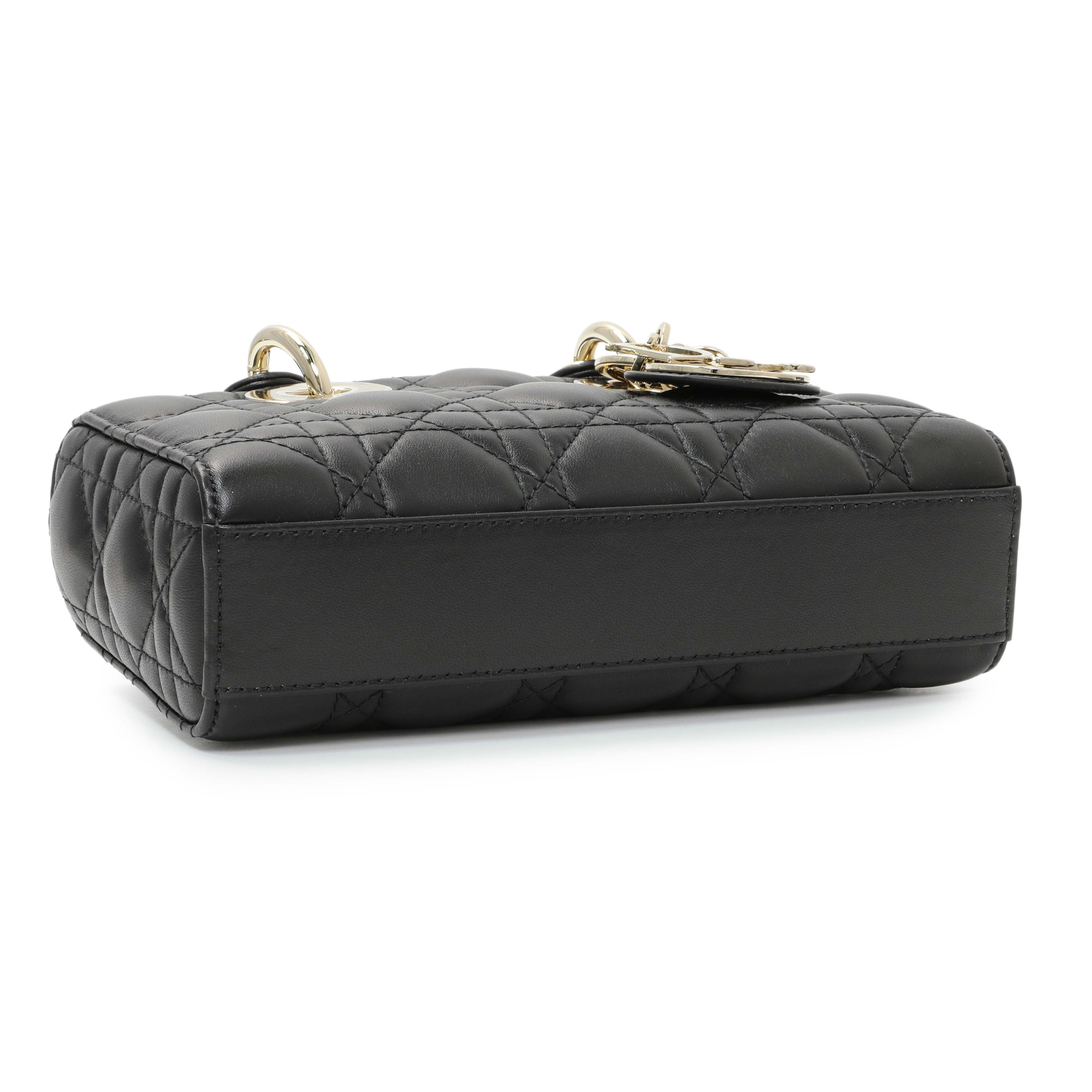 Christian Dior Black Cannage Mini Lambskin Lady D-Joy – Modaselle