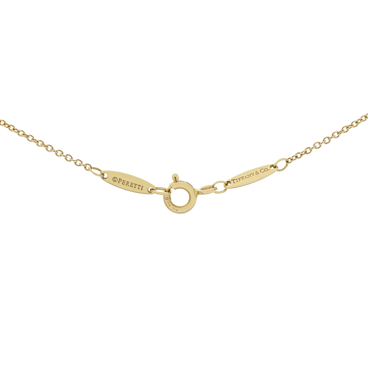 Tiffany & Co. 18K Yellow Gold Diamonds by the Yard Single Pendant Designer Jewellery Tiffany and Co