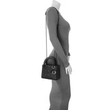Christian Dior Black Ultra Matte Calfskin Cannage Mini Lady Dior Handbags Christian Dior