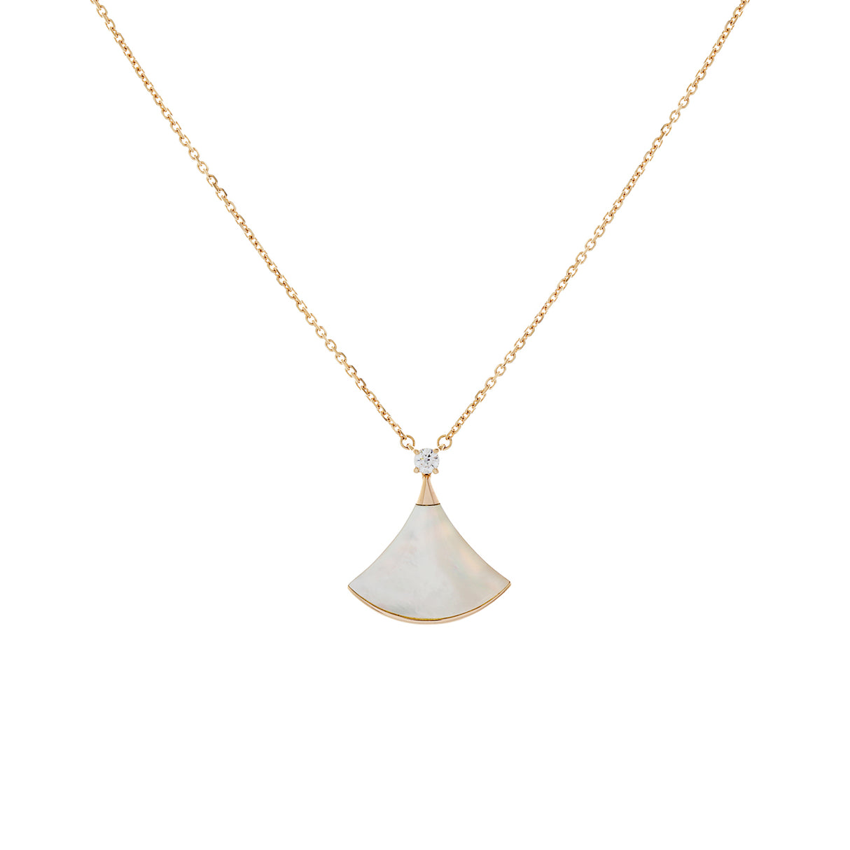 Bulgari 18K Rose Gold Mother of Pearl Diamond Divas’ Dream Necklace Designer Jewellery Chanel