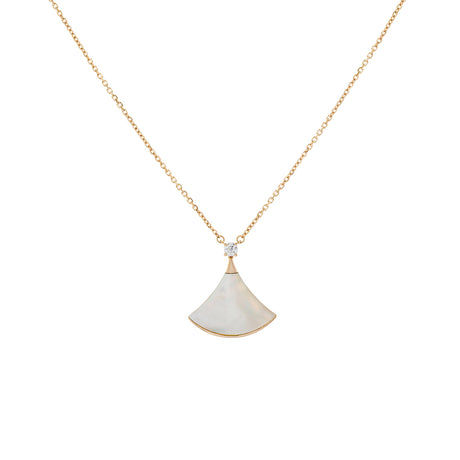 Bulgari 18K Rose Gold Mother of Pearl Diamond Divas’ Dream Necklace Designer Jewellery Chanel