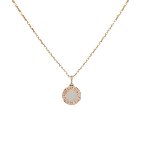 Bulgari 18K Rose Gold Mother of Pearl Bvlgari Bvlgari Pendant Necklace Designer Jewellery Bulgari