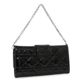 Christian Dior Black Patent Cannage Miss Dior Chain Wallet Handbags Christian Dior