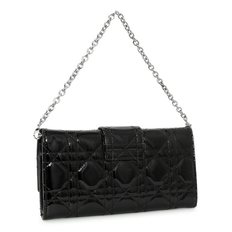Christian Dior Black Patent Cannage Miss Dior Chain Wallet Handbags Christian Dior