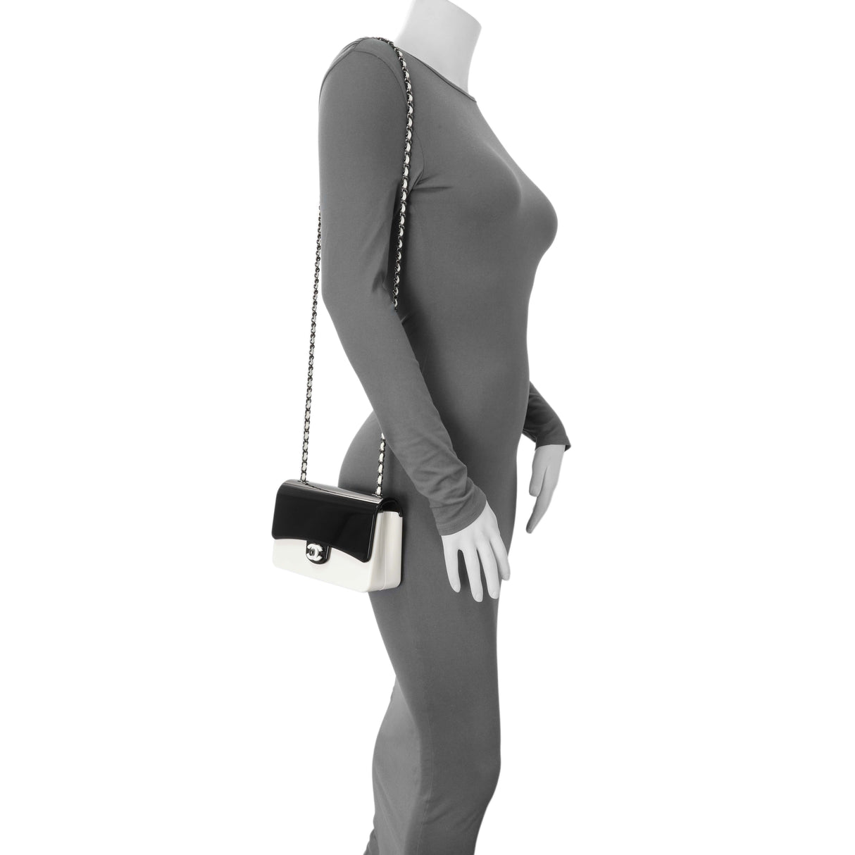 Chanel Black White Plexiglass Plexi Coco Bag Handbags Chanel