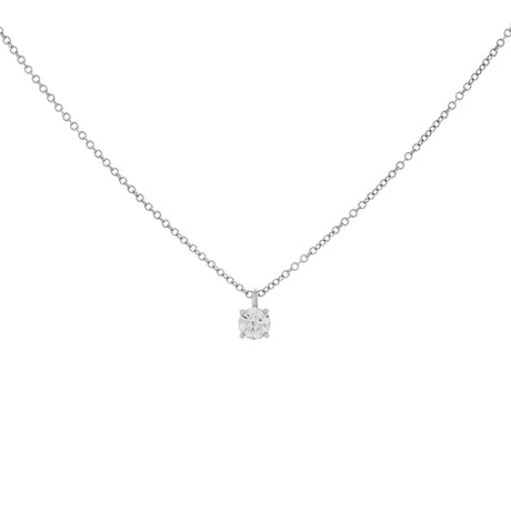Tiffany & Co. Platinum Solitaire Diamond Pendant Designer Jewellery Tiffany and Co