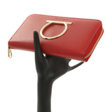 Salvatore Ferragamo Red Calfskin Continental Wallet Accessories Salvatore Ferragamo