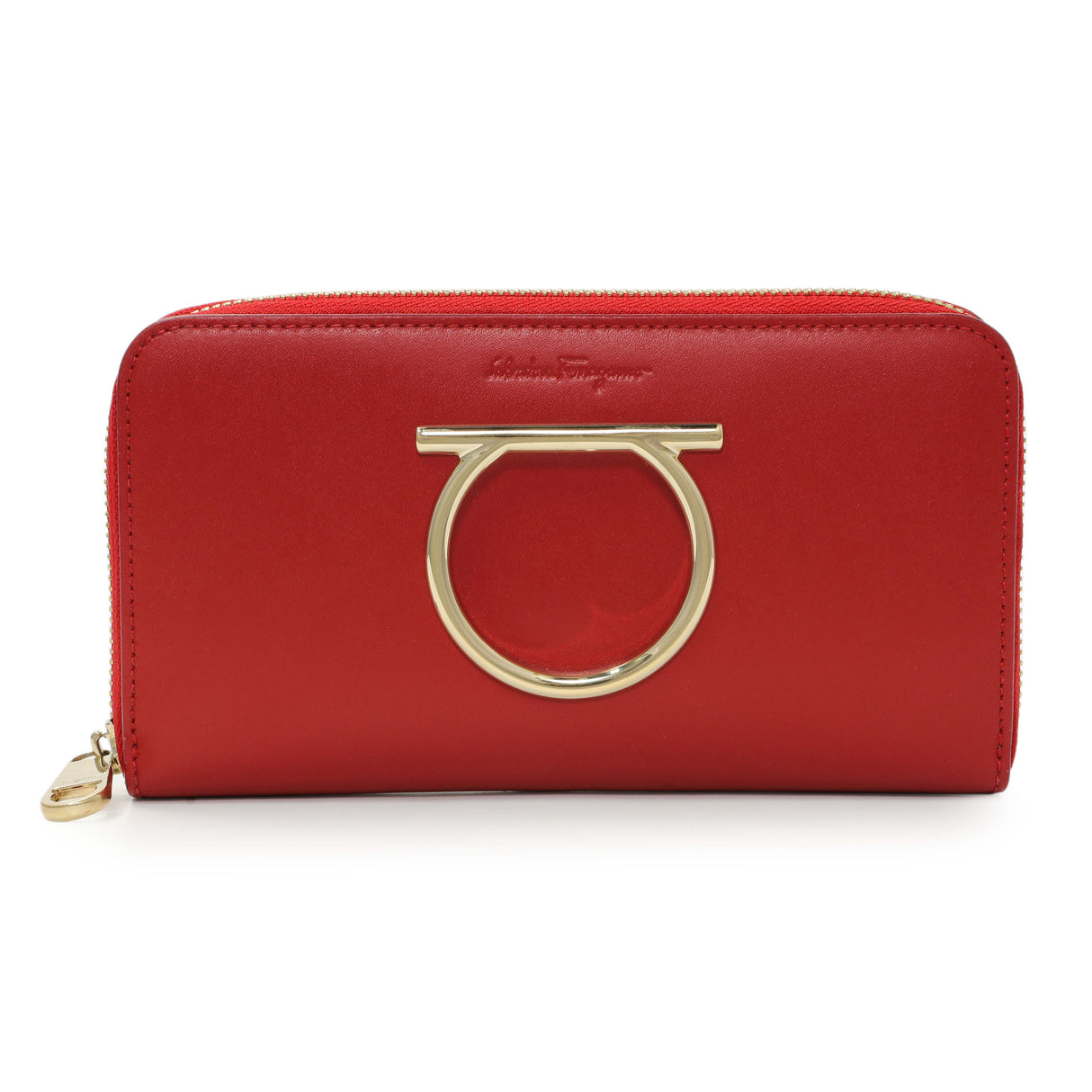 Salvatore Ferragamo Red Calfskin Continental Wallet Accessories Salvatore Ferragamo