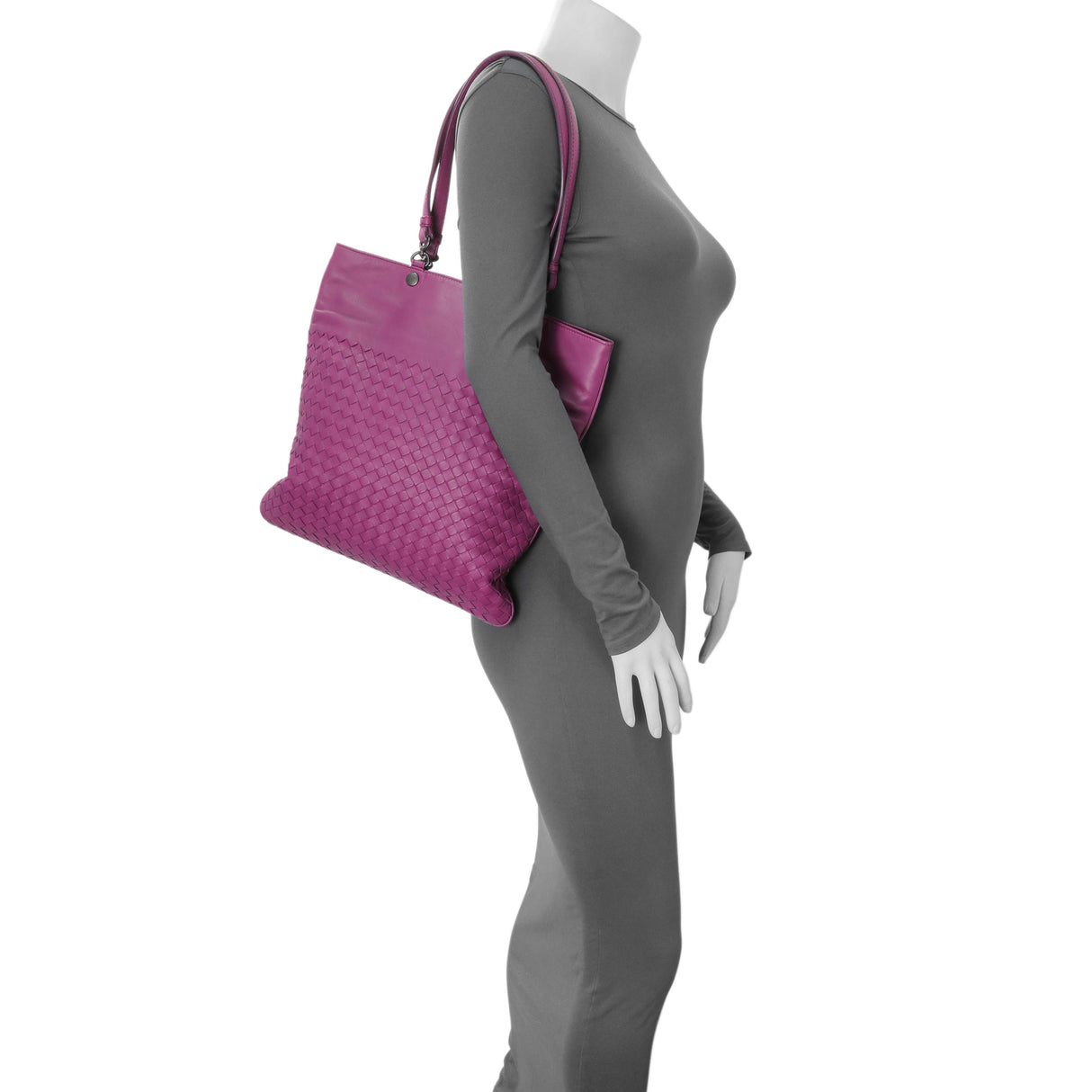Bottega Veneta Purple Nappa Intrecciato Tote Handbags Bottega Veneta