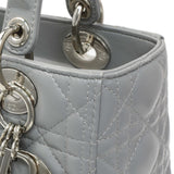 Christian Dior Grey Lambskin Cannage Medium Lady Dior Handbags Christian Dior