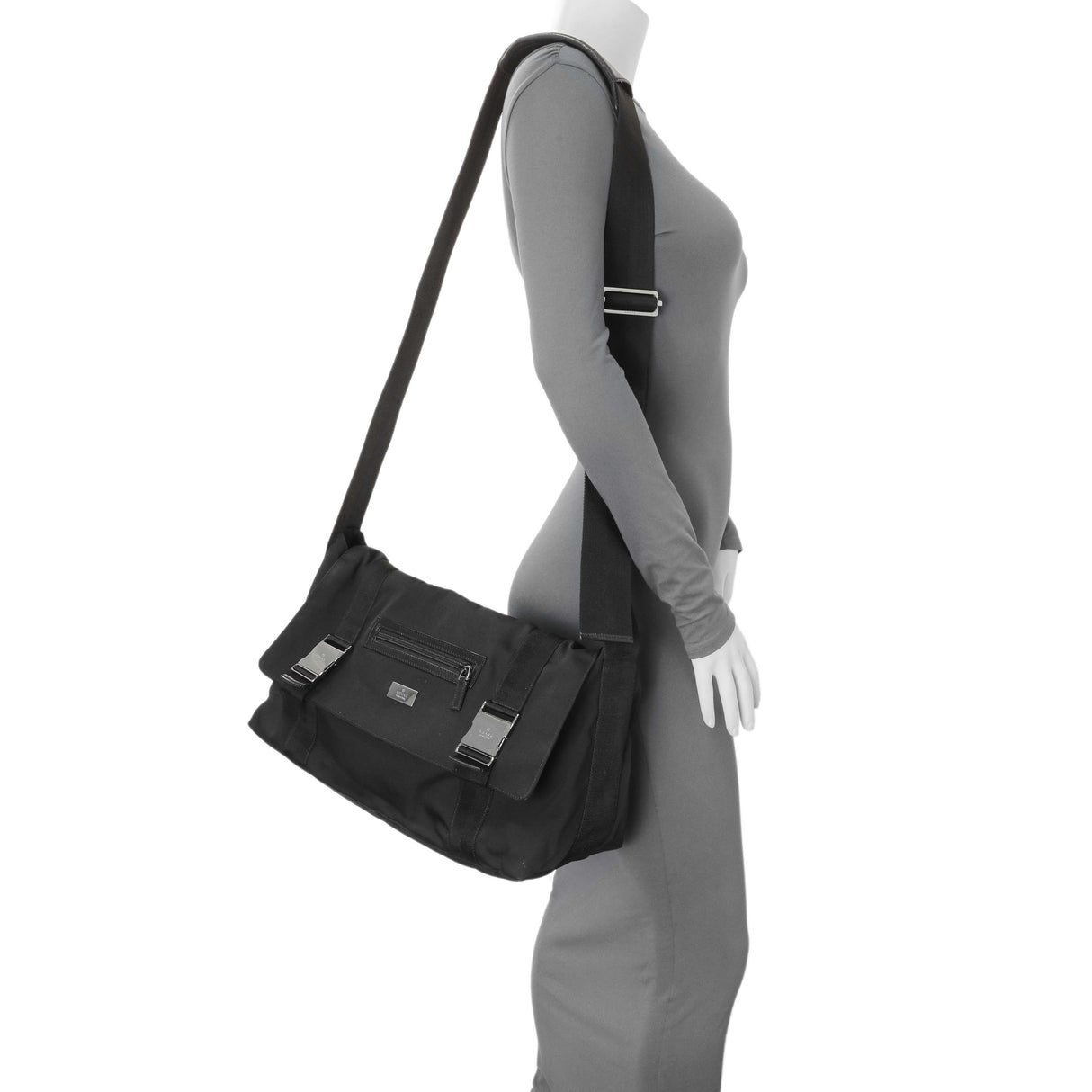 Gucci Black Nylon Messenger Crossbody Shoulder Bag Handbags Gucci