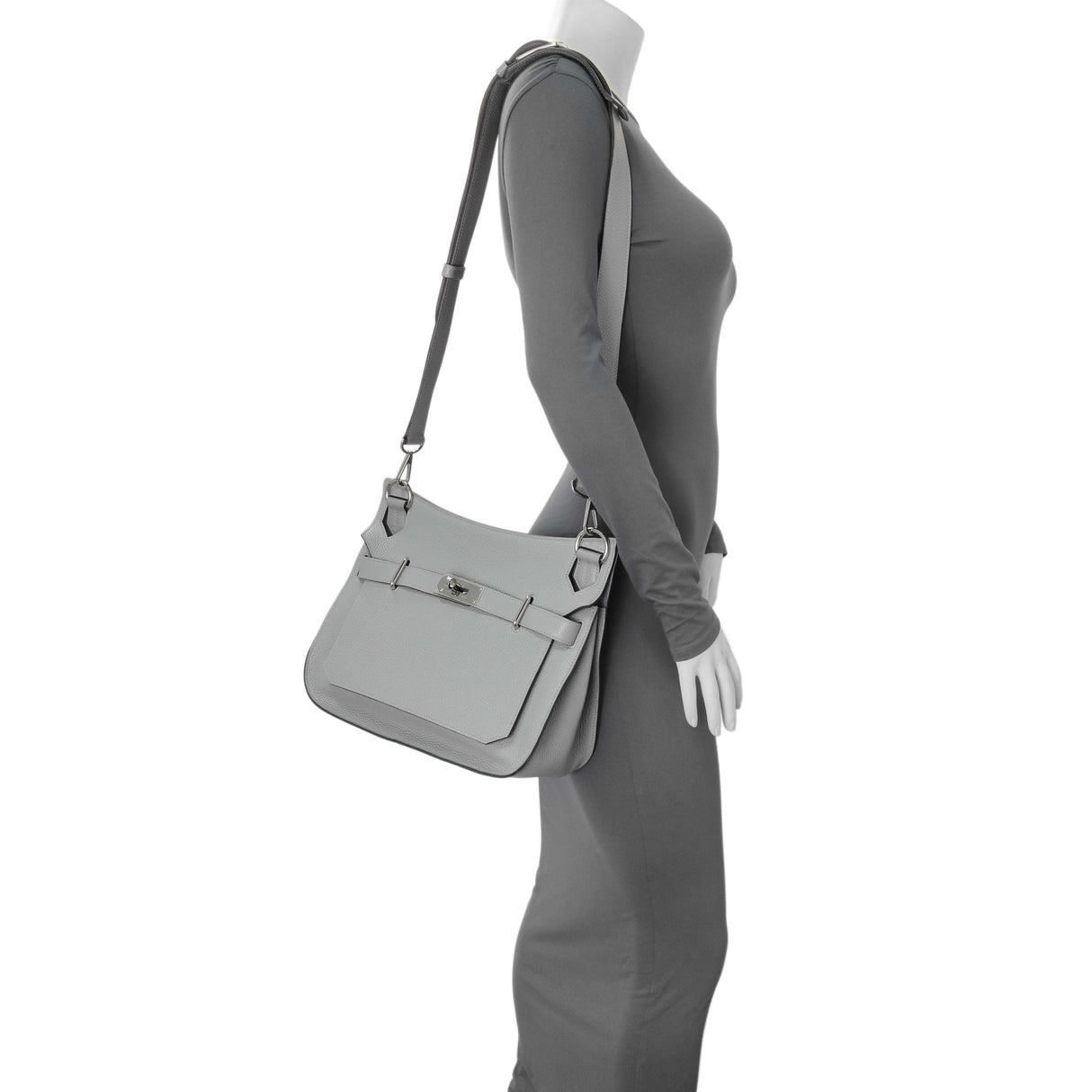 Hermes Gris Mouette Clemence Jypsiere 31 Handbags Hermes