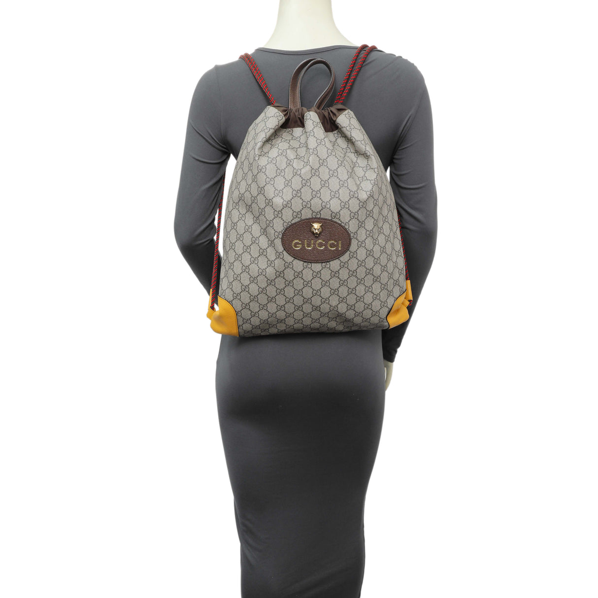 Gucci GG Supreme Neo Vintage Drawstring Backpack Handbags Gucci
