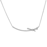 Chanel 18K White Gold Diamond Ruban Short Necklace Designer Jewellery Chanel