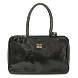 Miu Miu Black Patent Beau Top Handle Bag Handbags Miu Miu