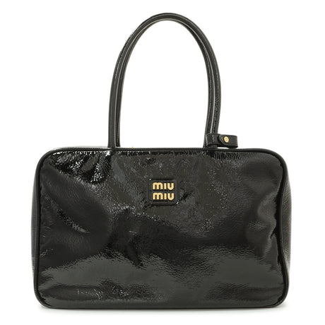 Miu Miu Black Patent Beau Top Handle Bag Handbags Miu Miu