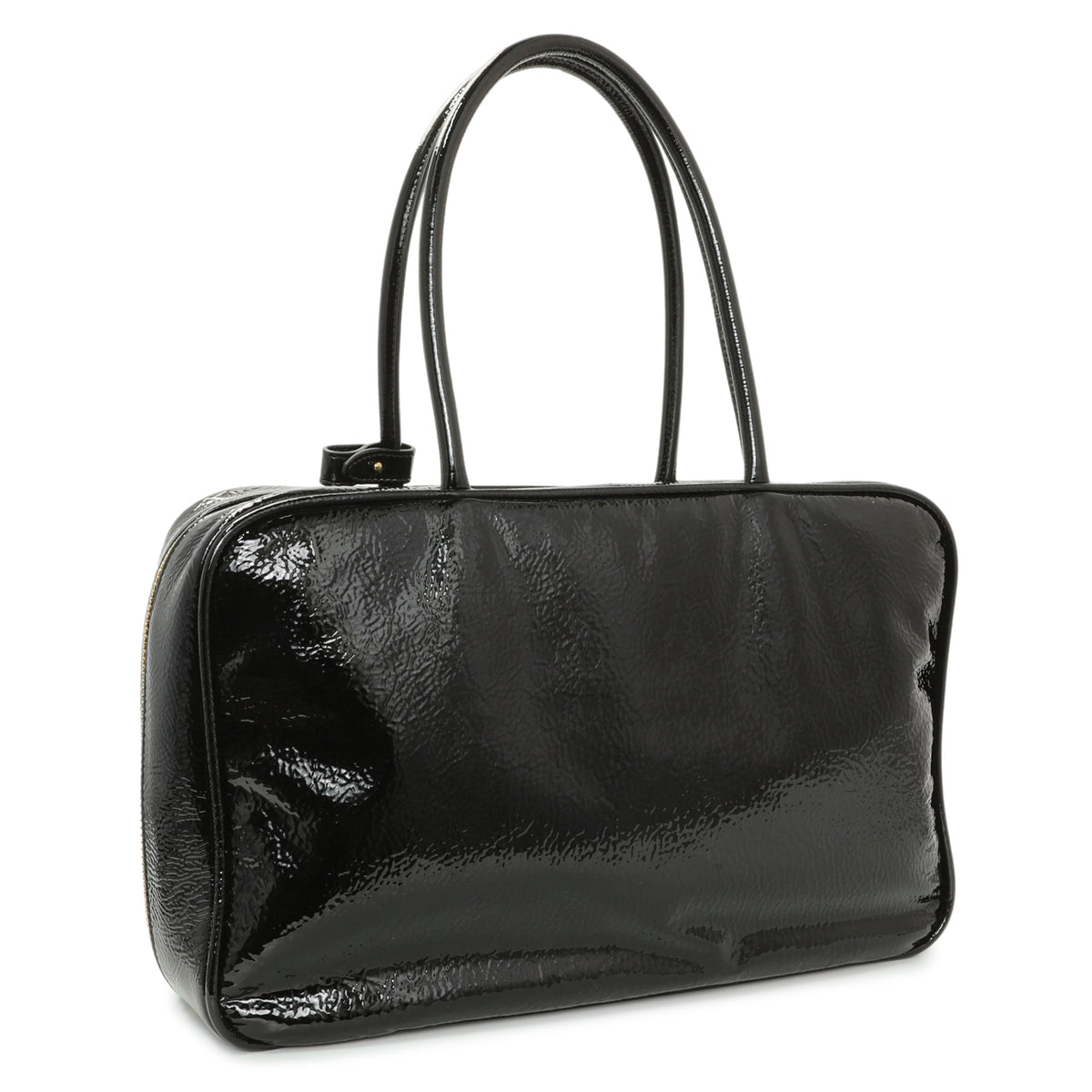 Miu Miu Black Patent Beau Top Handle Bag Handbags Miu Miu