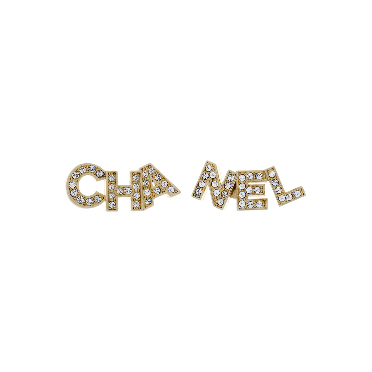 Chanel Crystal Cha-Nel Earrings Designer Jewellery Chanel
