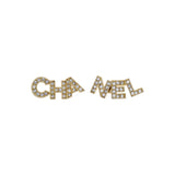 Chanel Crystal Cha-Nel Earrings Designer Jewellery Chanel